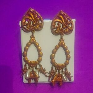 Elegant Goldtone Drop Earrings